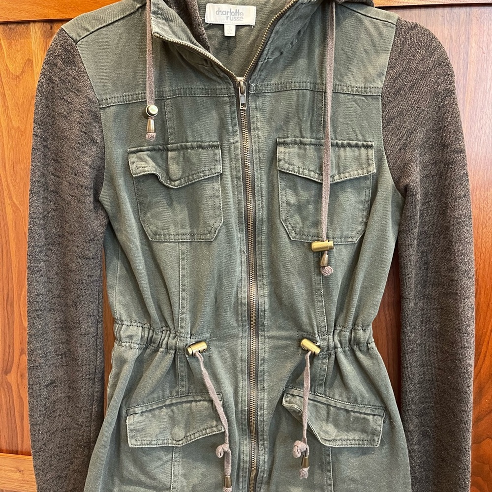 Charlotte Russe Green Utility Jacket